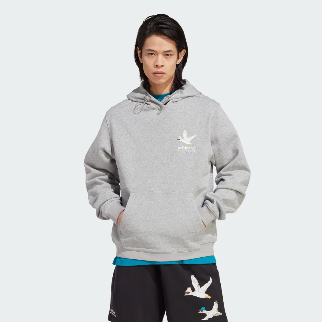 adidas Adventure Graphic Hoodie Medium Grey Heather HZ1149
