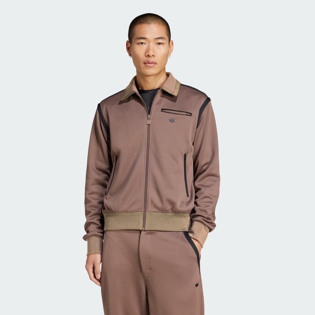 Adidas Originals Sweatshirt met logo-vormige applicatie Brown Heren