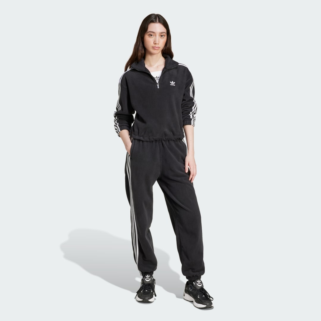 Adidas Polar Fleece Loose Sweatshirt met Halflange Rits