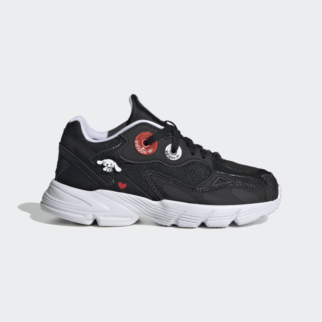 Adidas Astir kindersneaker zwart, rood en wit