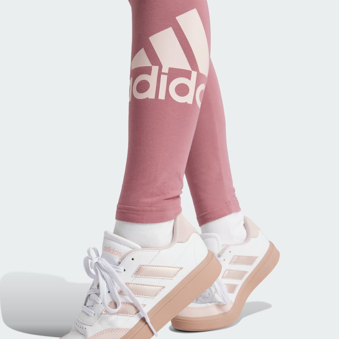 

adidas Licras Essentials Logo Grande Algodón Pretina Media Niño, Rosa