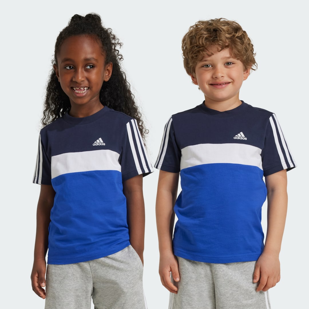 Adidas T-shirt Korte Mouw Tiberio 3-Stripes Colorblock Cotton T-Shirt