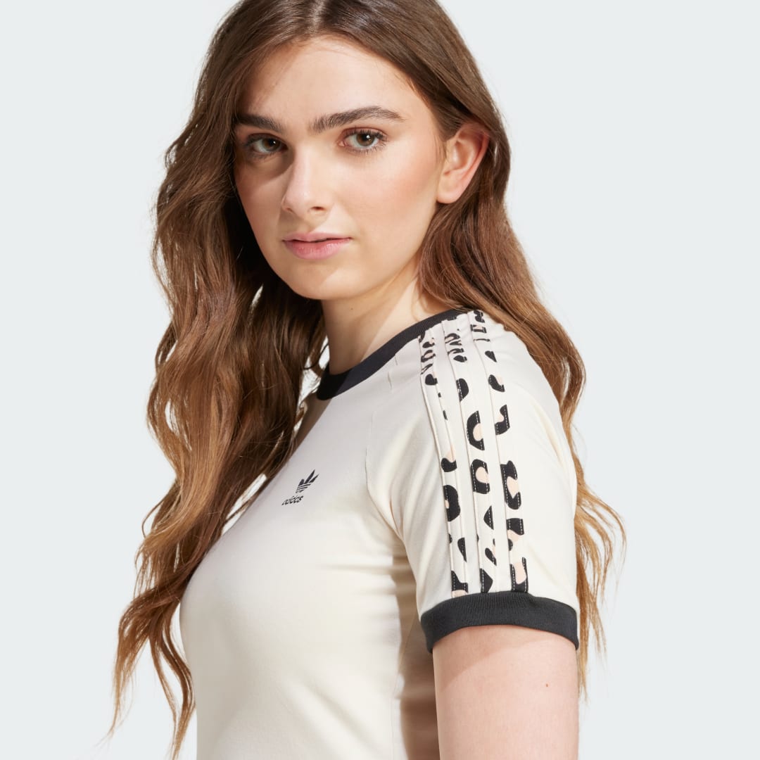 Adidas Leopard 3-Stripes T-shirt
