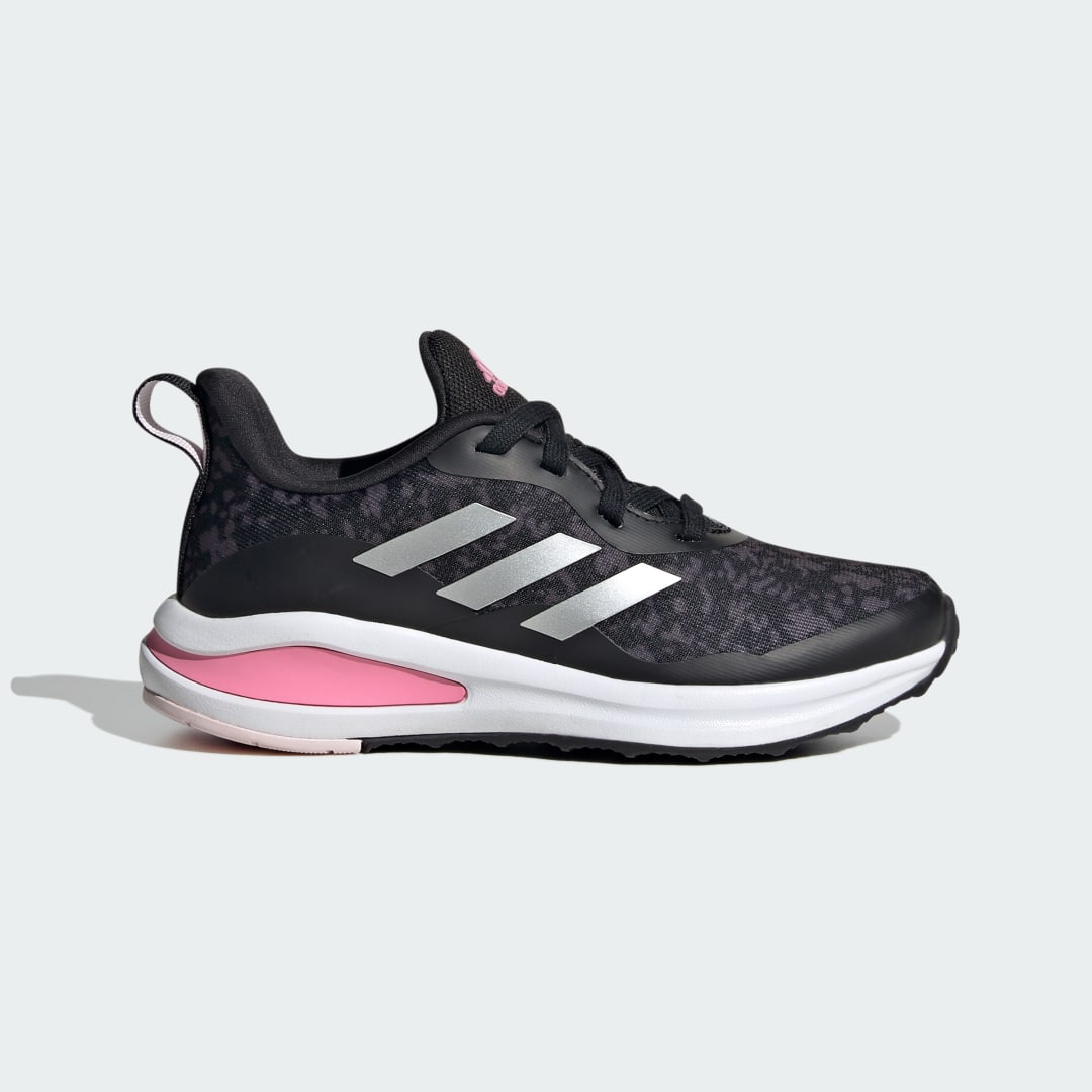 Adidas Fortarun kindersneaker zilver, zwart en roze