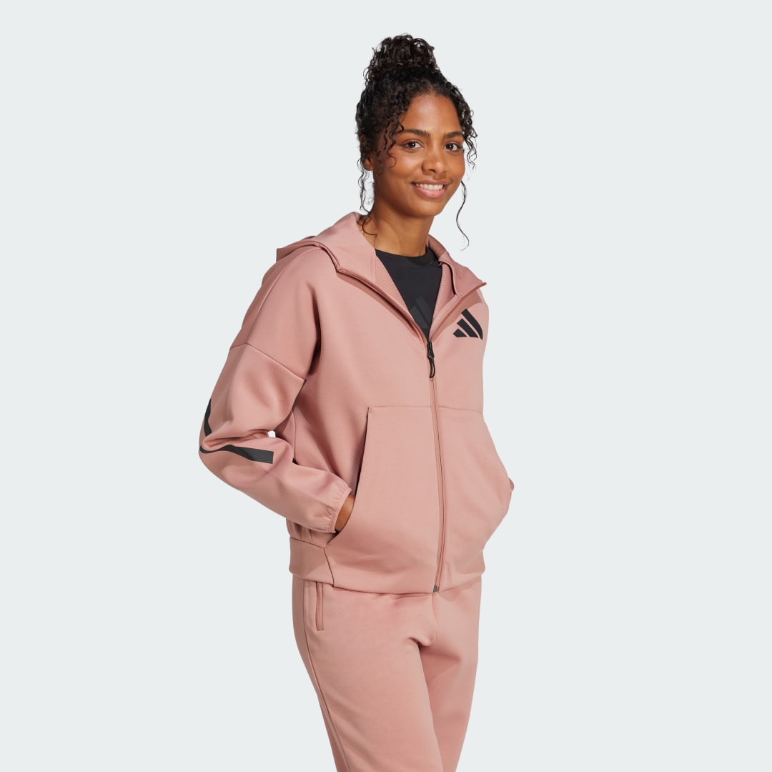 adidas Women adidas Z.N.E. Full Zip Hoodie | JC5394 | FOOTY.COM