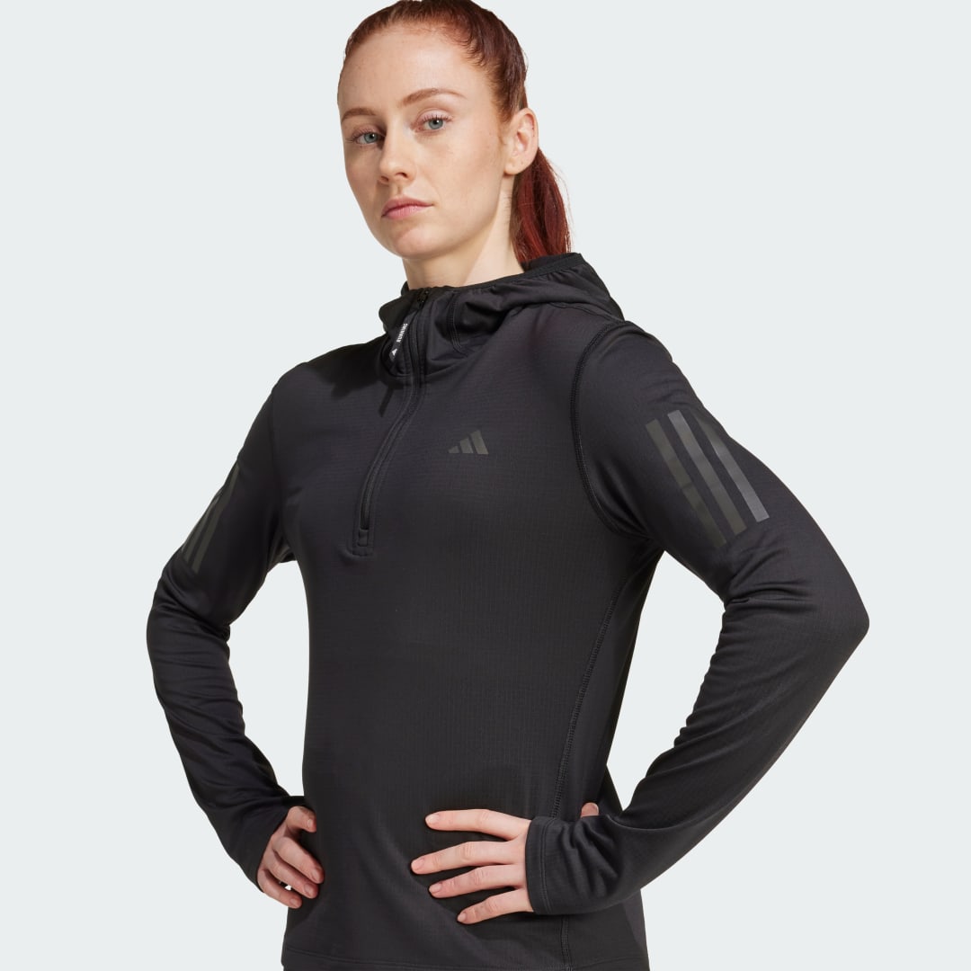 Adidas Own The Run Winterized Hoodie Met Halve Rits