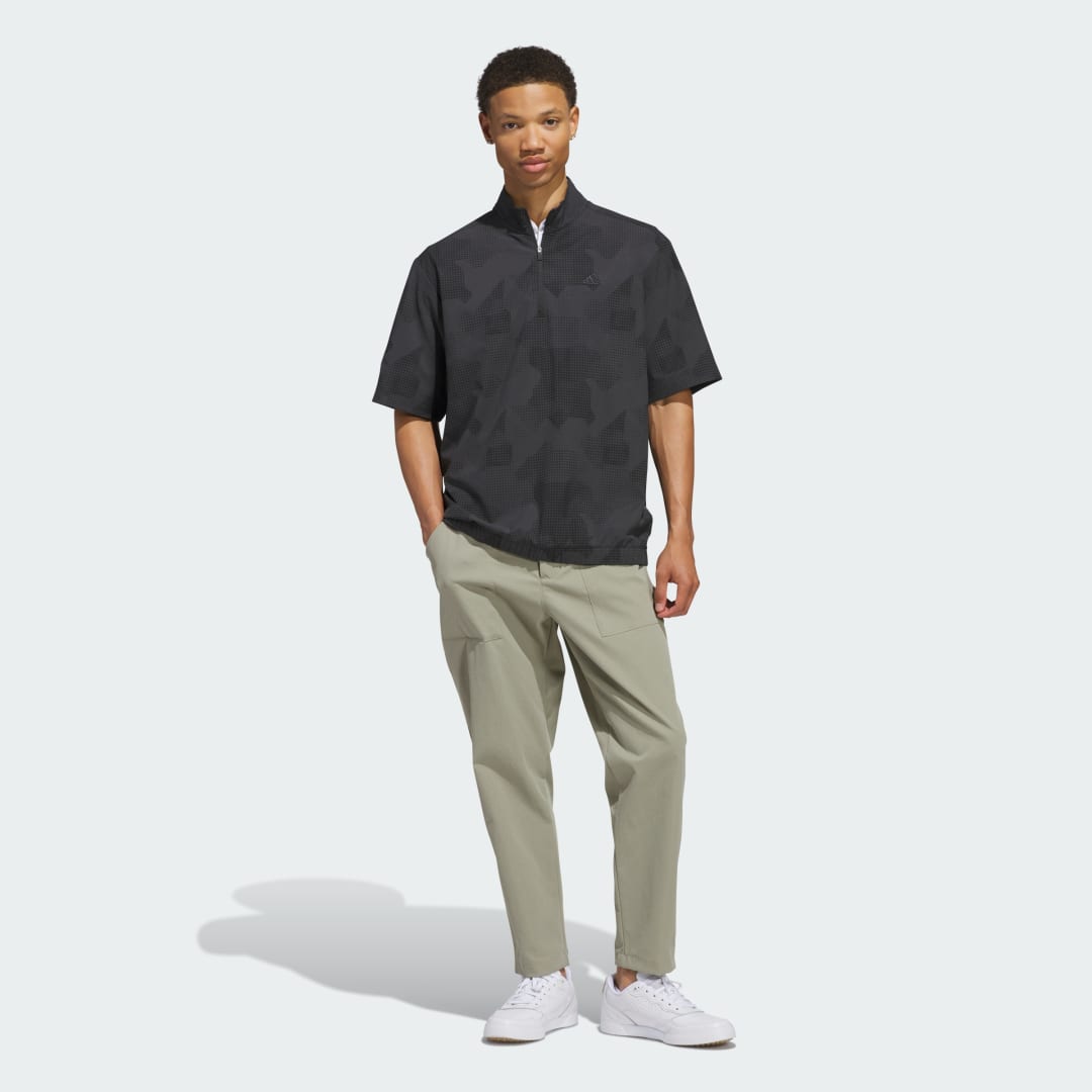 Adidas Go-to DWR Pullover met Korte Mouwen en Halflange Rits