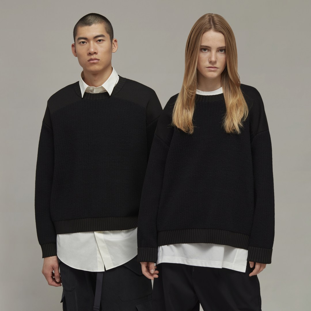Image of adidas Y-3 Utility Crew Sweater Black S - Unisex Lifestyle Sweatshirts & Hoodies