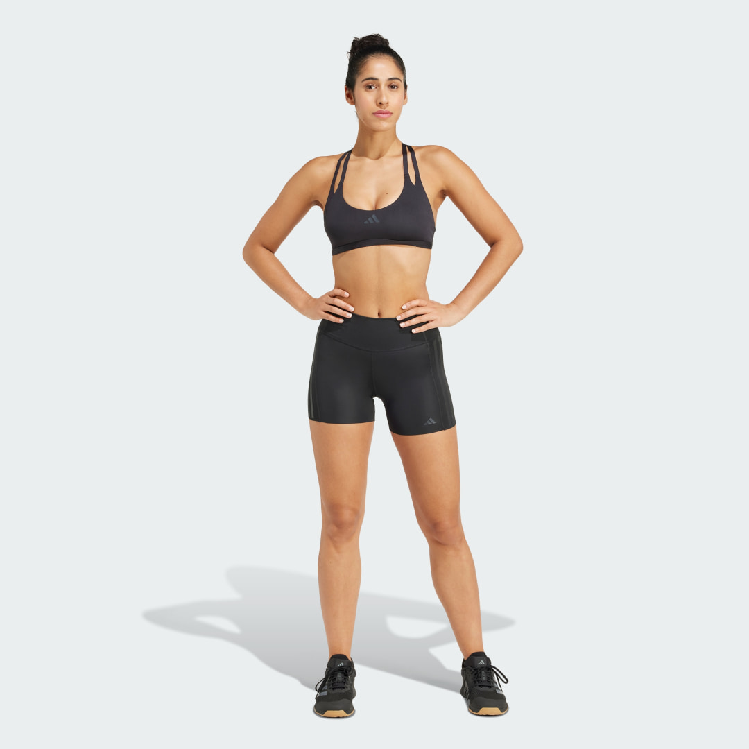 Adidas Optime 4-inch Raw-Cut-Hem Legging