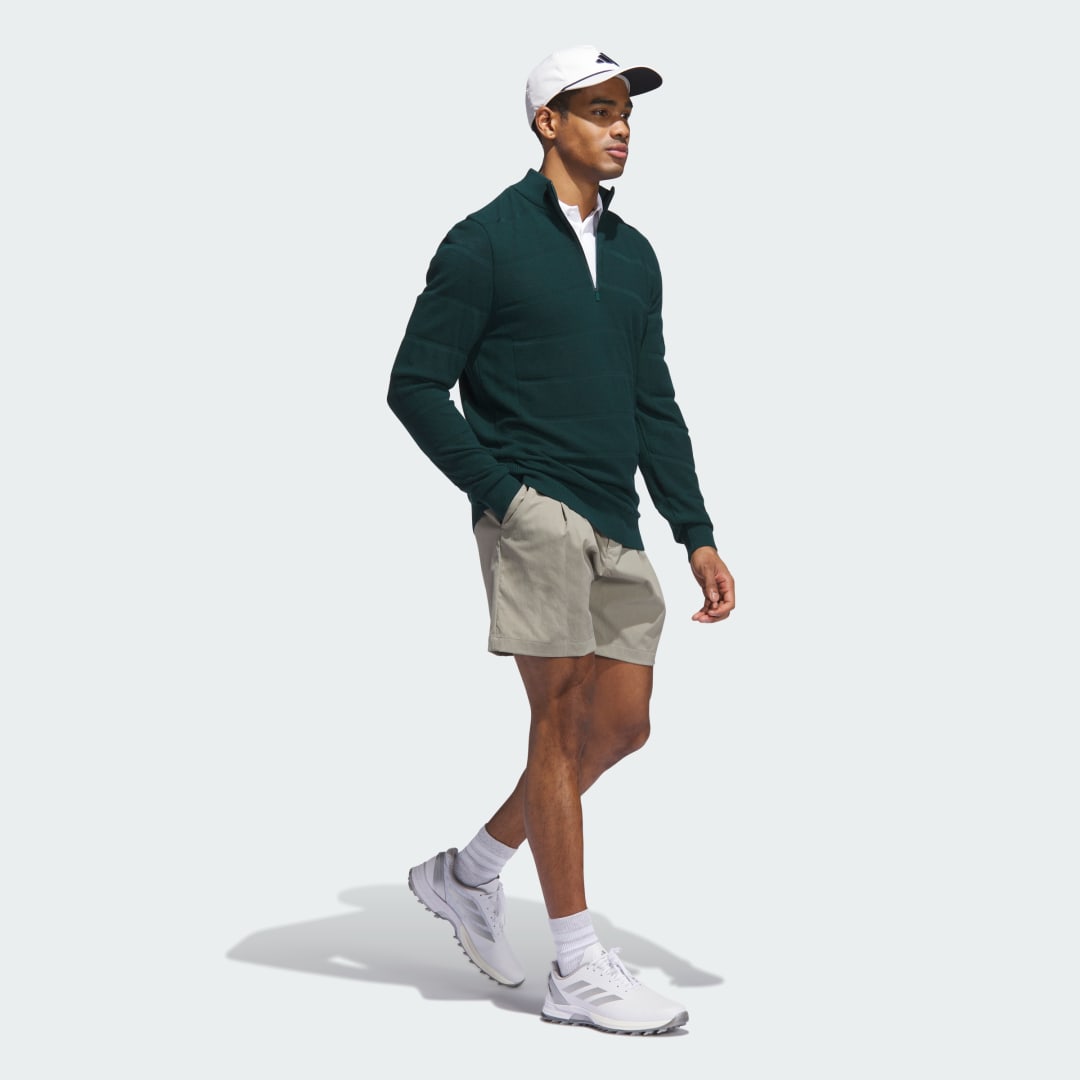 Adidas Ultimate365 Tour Wind Knit Sweater met Korte Rits