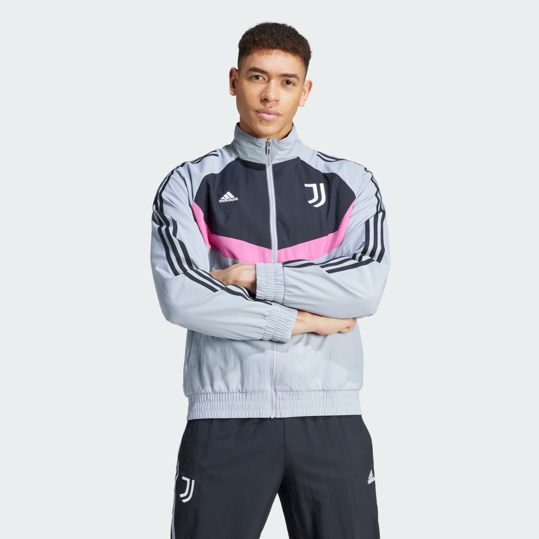 Image of adidas Juventus Woven Track Top Halo Silver M - Men Soccer Jackets,Track Tops