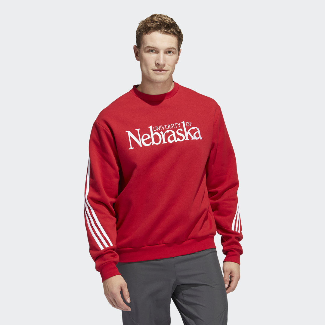 3-Stripes Crew Sweatshirt Team Power Red / White / Nebraska