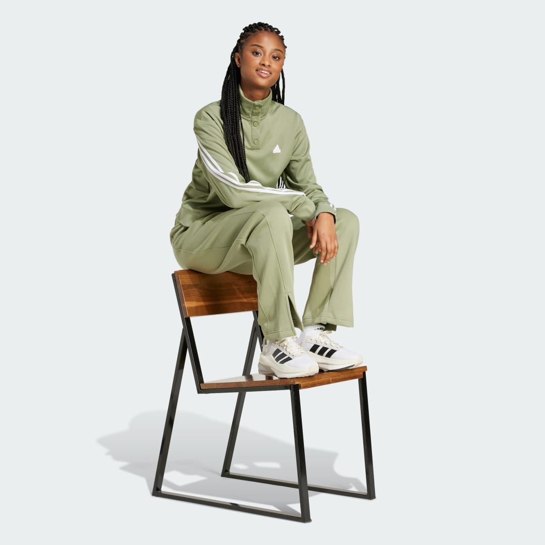 Adidas Signature Graphic Embroidery Fleece Straight Leg Broek