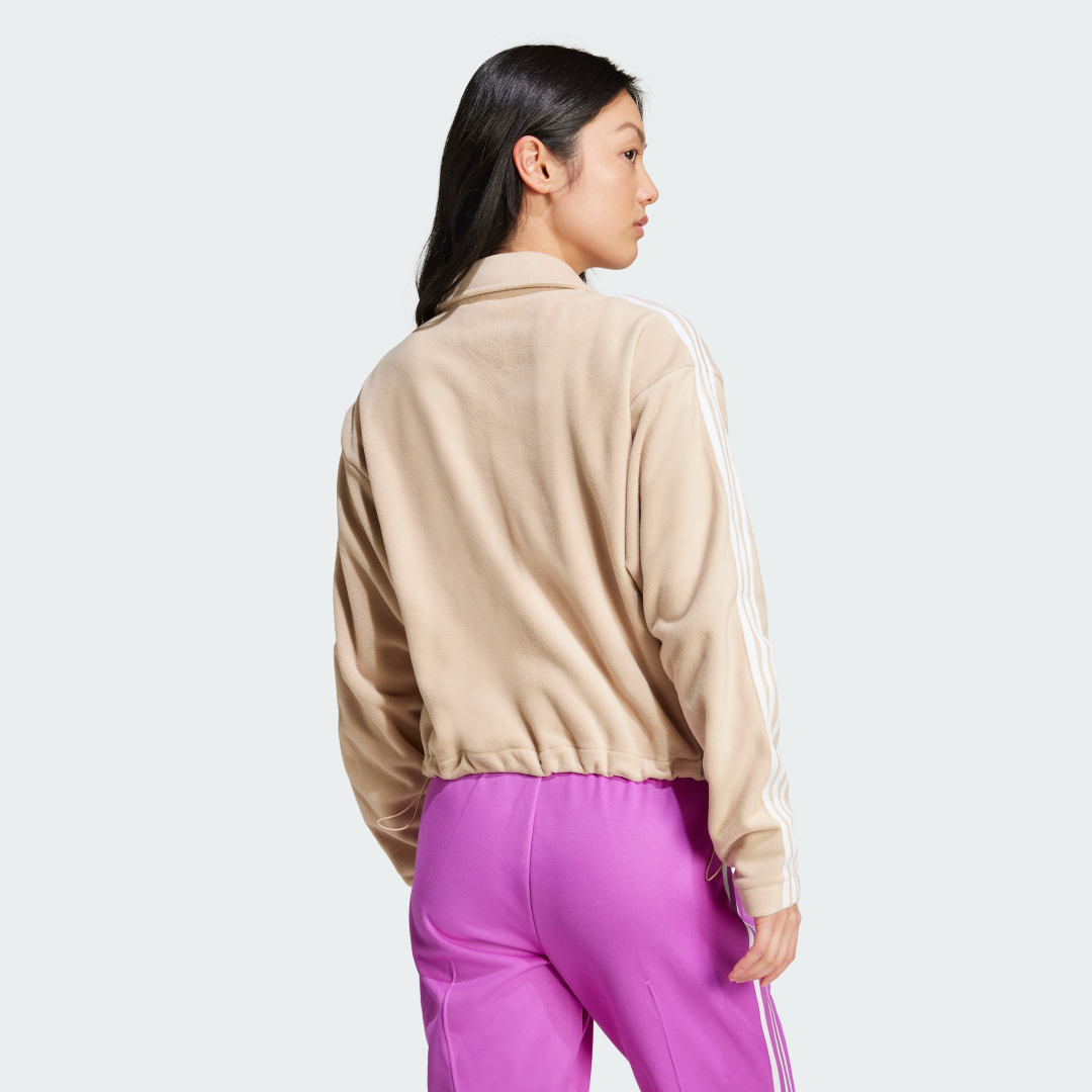 Adidas Polar Fleece Loose Sweatshirt met Halflange Rits