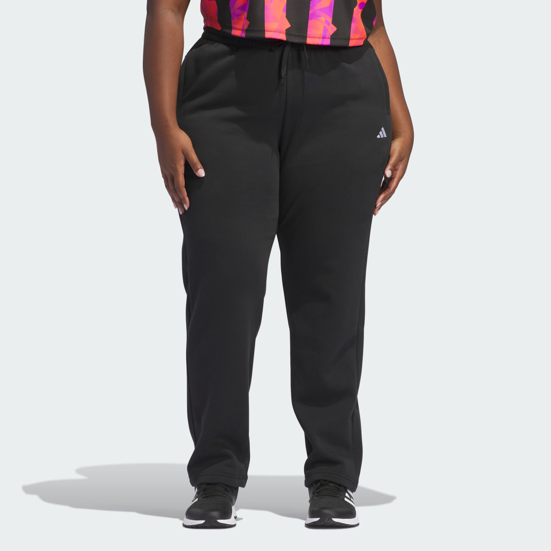 Adidas Essentials Small Logo Feel Cozy Open Hem Broek (Grote Maat)