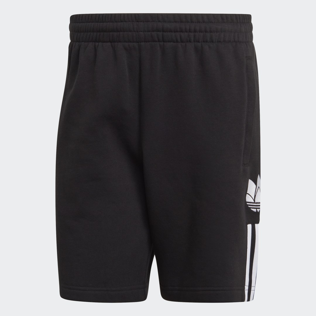

adidas Shorts Deportivos Adicolor 3D Trefoil 3 Rayas Hombre, Negro