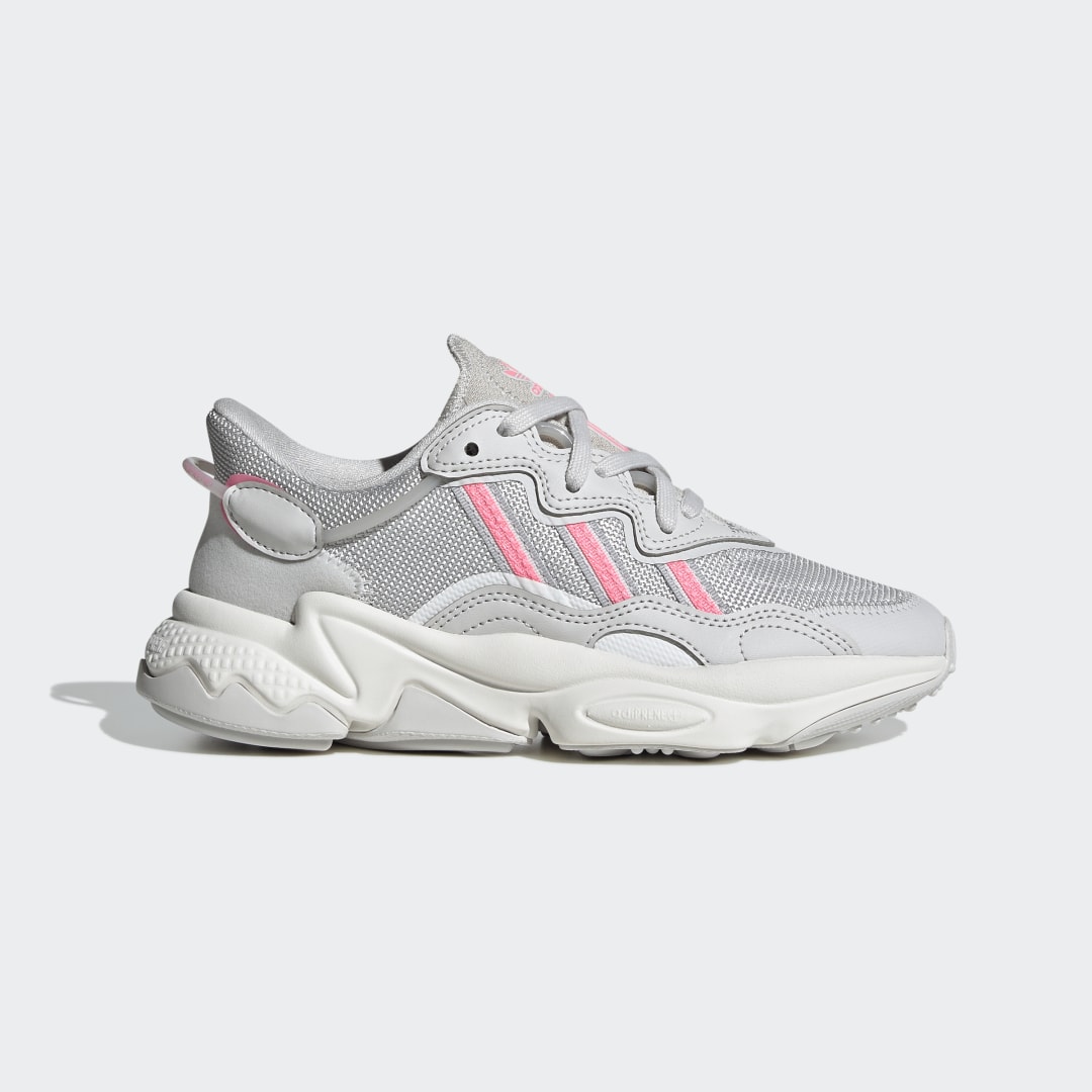 Adidas Ozweego kindersneaker grijs, roze en wit