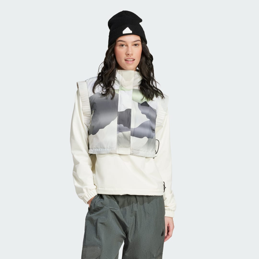 adidas City Escape Camo Print Crop Vest