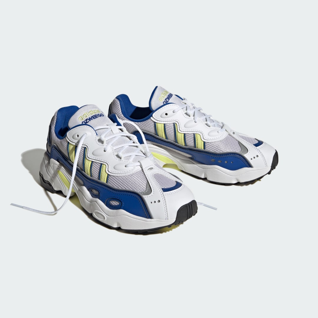 

adidas Tenis Ozweego OG Unisex, Blanco/pulse amarillo/royal azul
