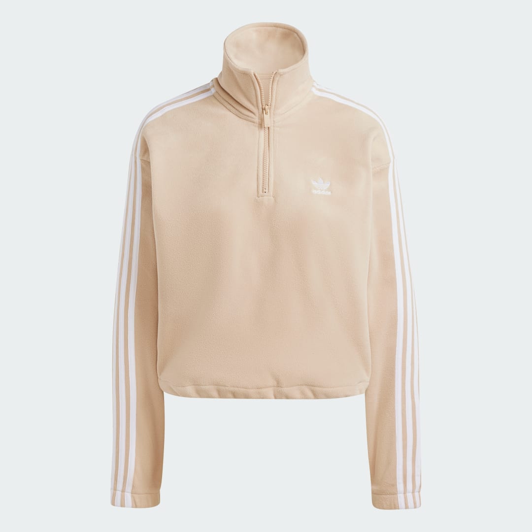 Adidas Polar Fleece Loose Sweatshirt met Halflange Rits