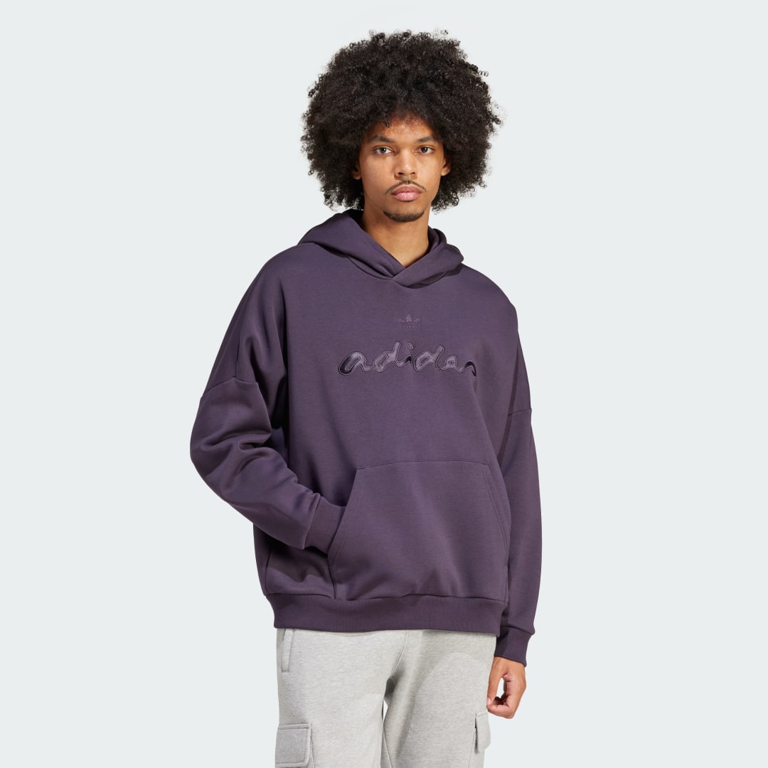 Adidas Originals Katoenen hoodie Purple Heren