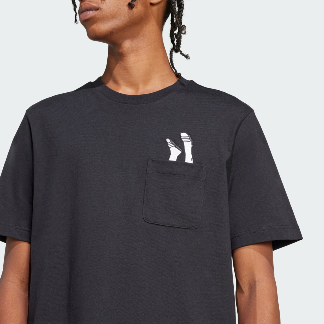 Adidas Lounge Slides Graphic Pocket T-shirt