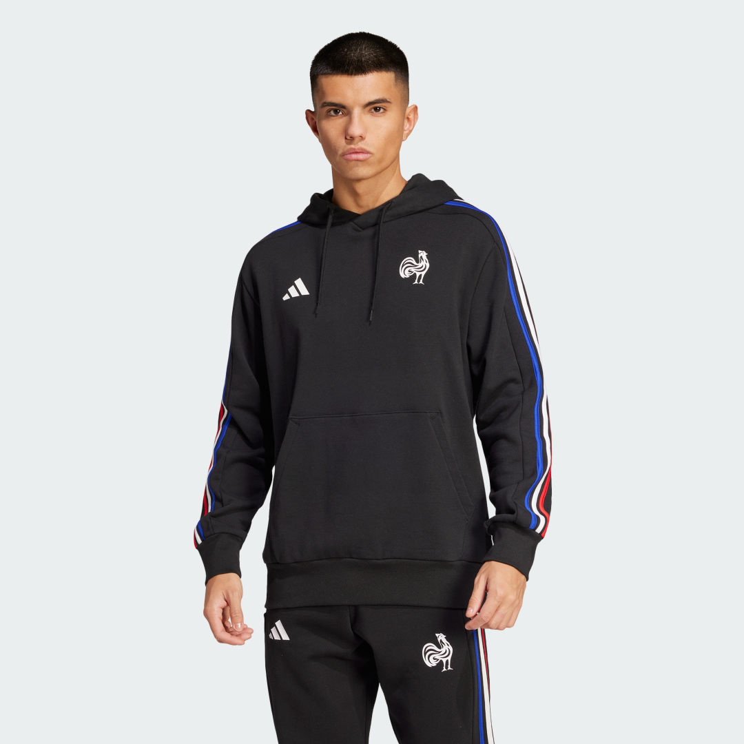 Image of Felpa con cappuccio Essentials 3-Stripes France cod002