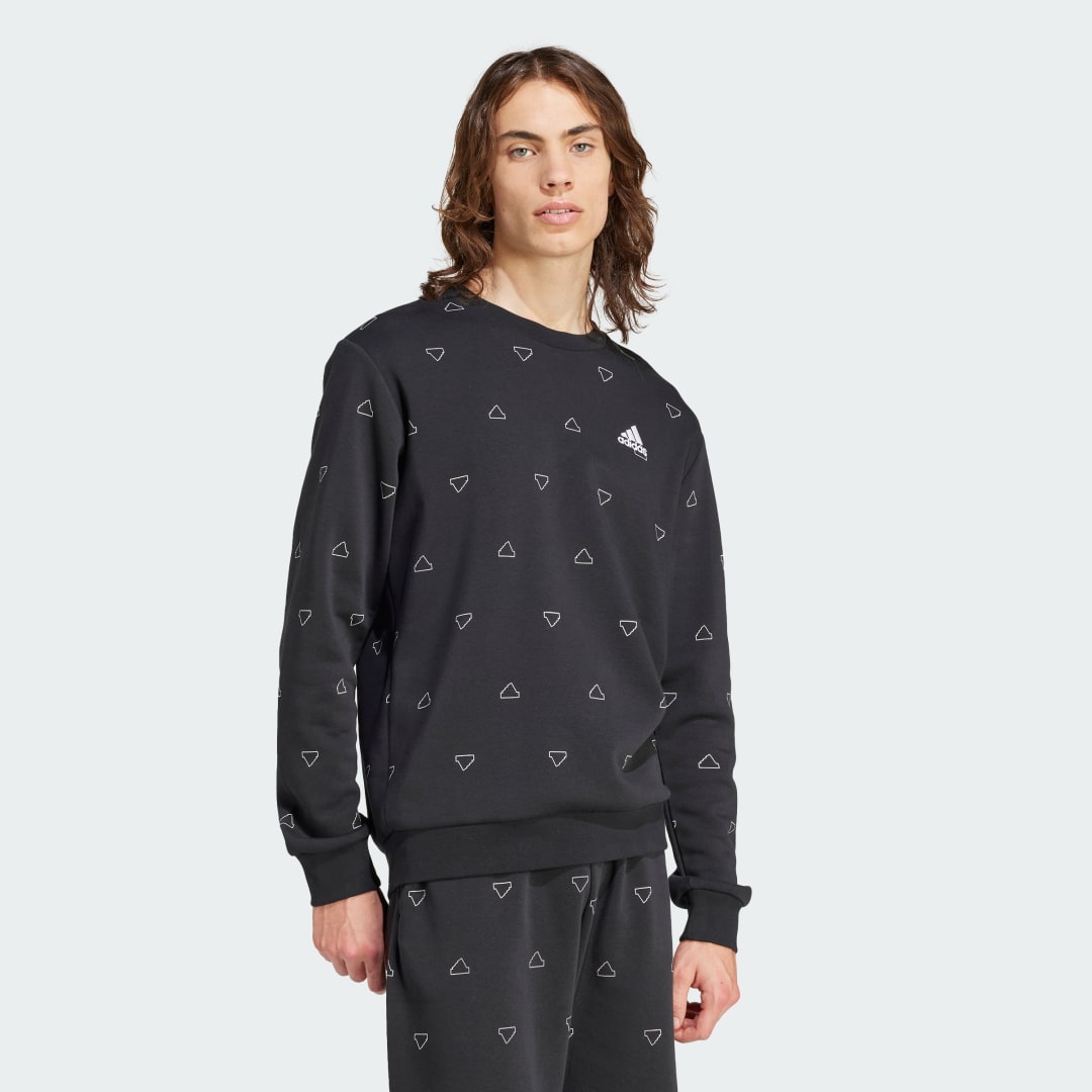 Adidas Seasonal Essentials Monogram Graphic Sweatshirt