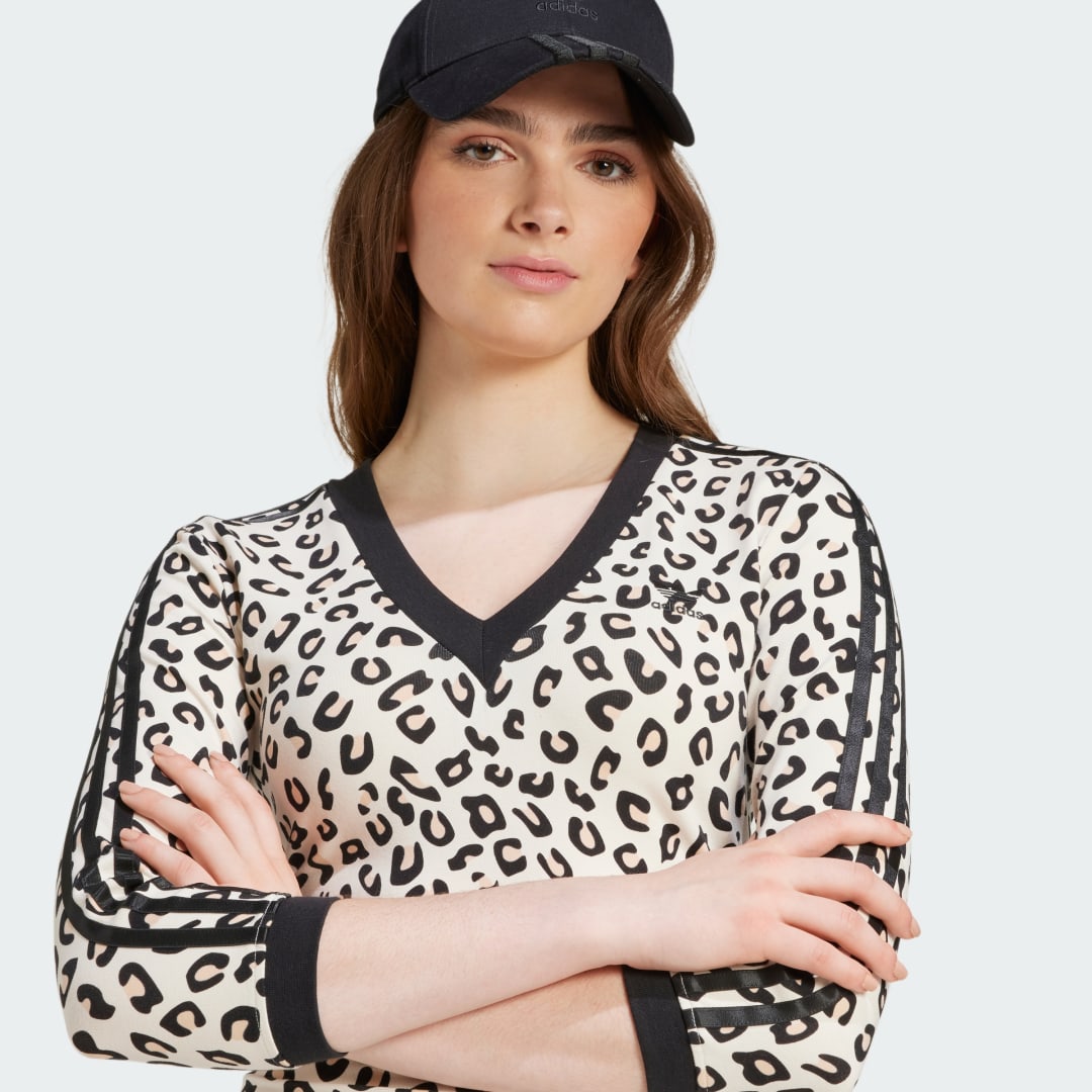 Adidas Leopard 3-Stripes Maxi Jurk