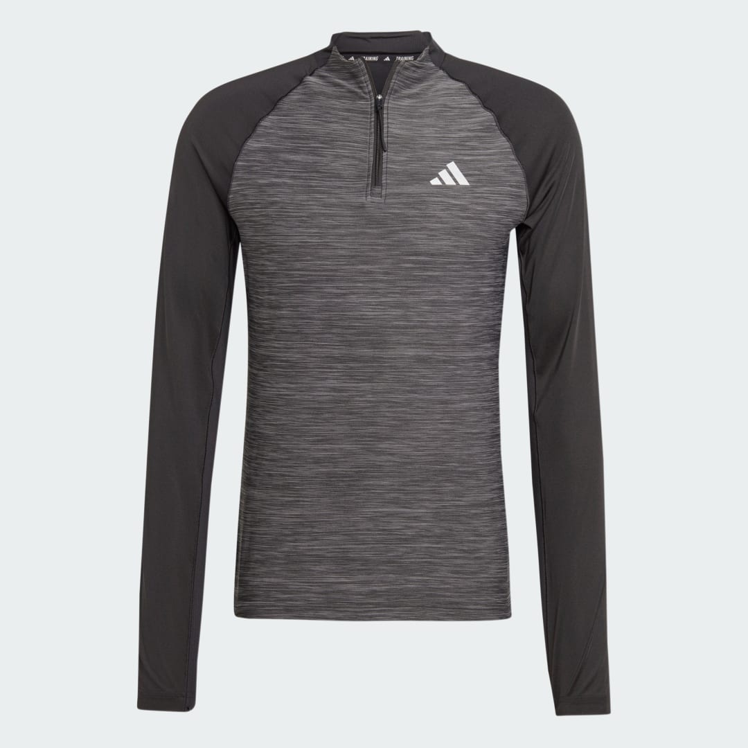 Adidas Gym+ Training 3-Stripes Longsleeve met Korte Rits
