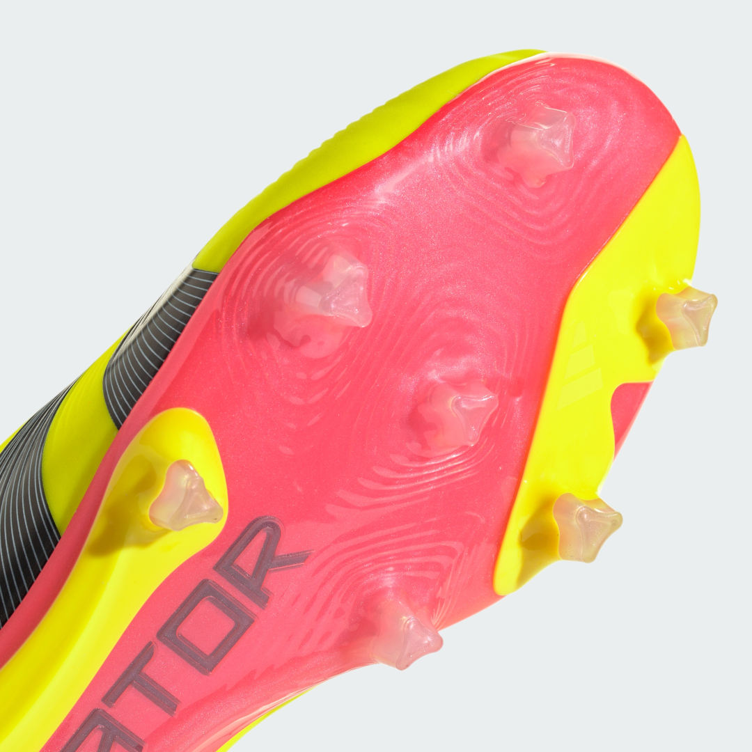

adidas Calzado de Fútbol Predator 24 Pro Terreno Firme Unisex, Team solar amarillo 2/negro/solar rojo