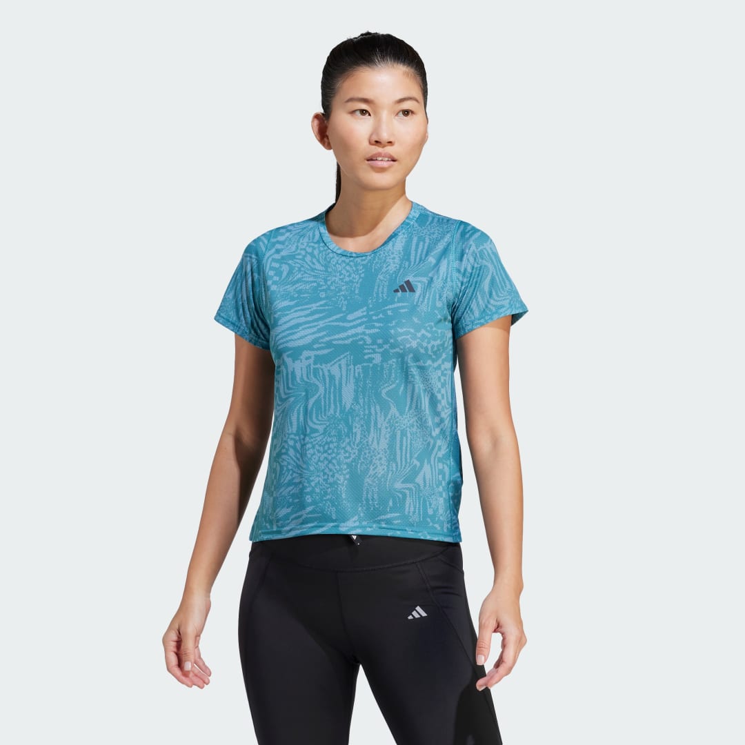 T-shirt de running imprimé intégral logo Performance Run Icons