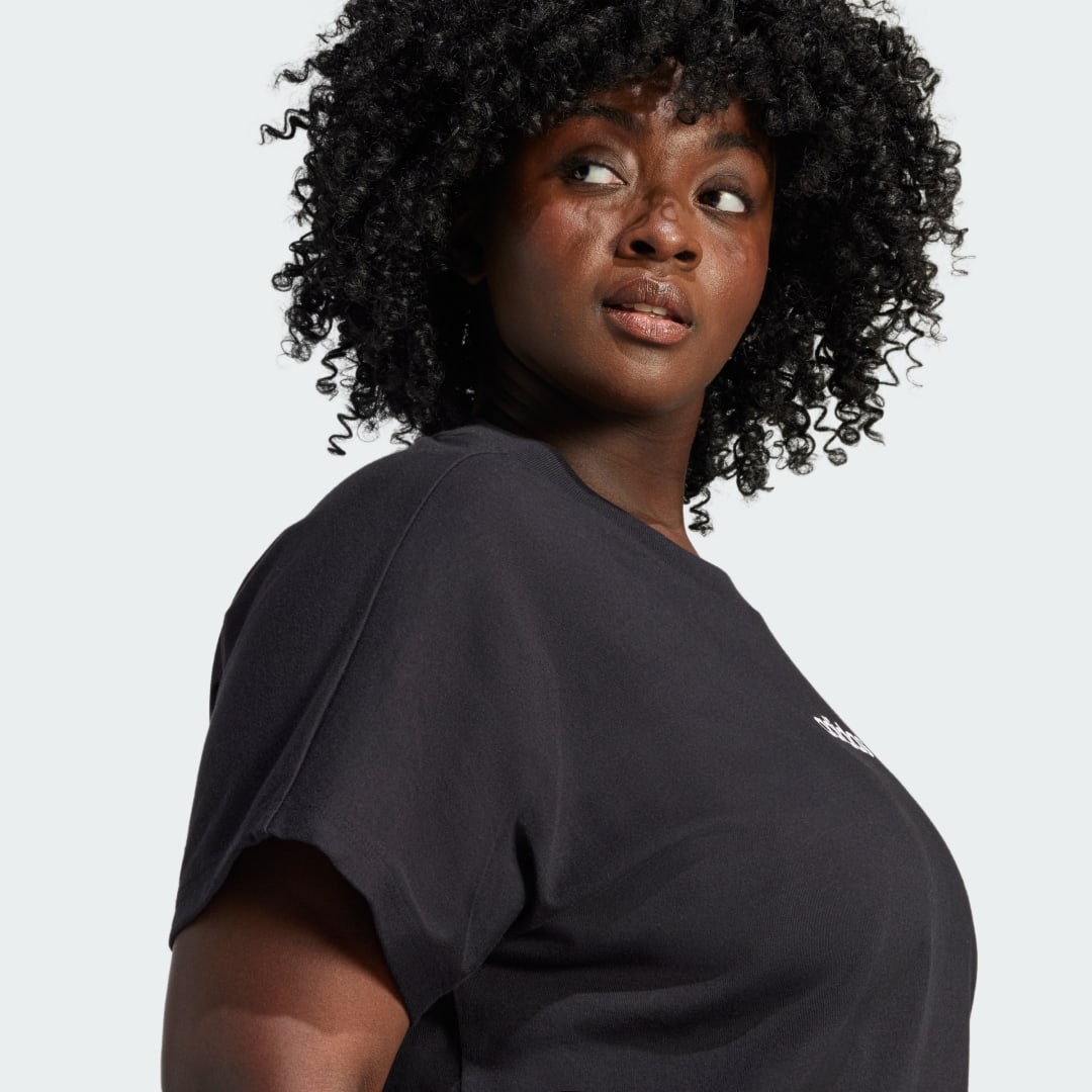 Adidas Essentials Linear Katoenen T-shirt (Grote Maat)