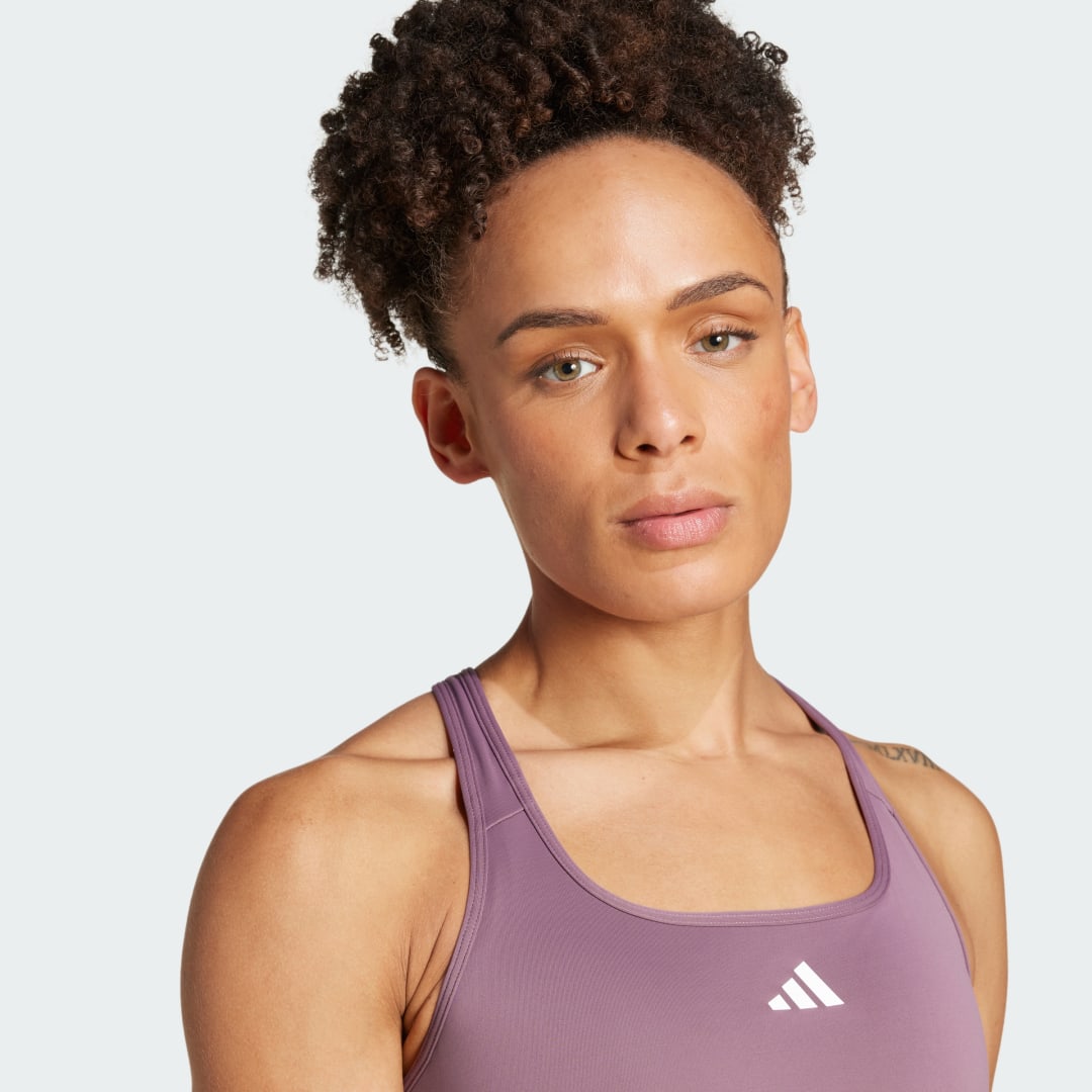 

adidas Top Deportivo Powerreact Training Soporte Medio Mujer, Shadow fig
