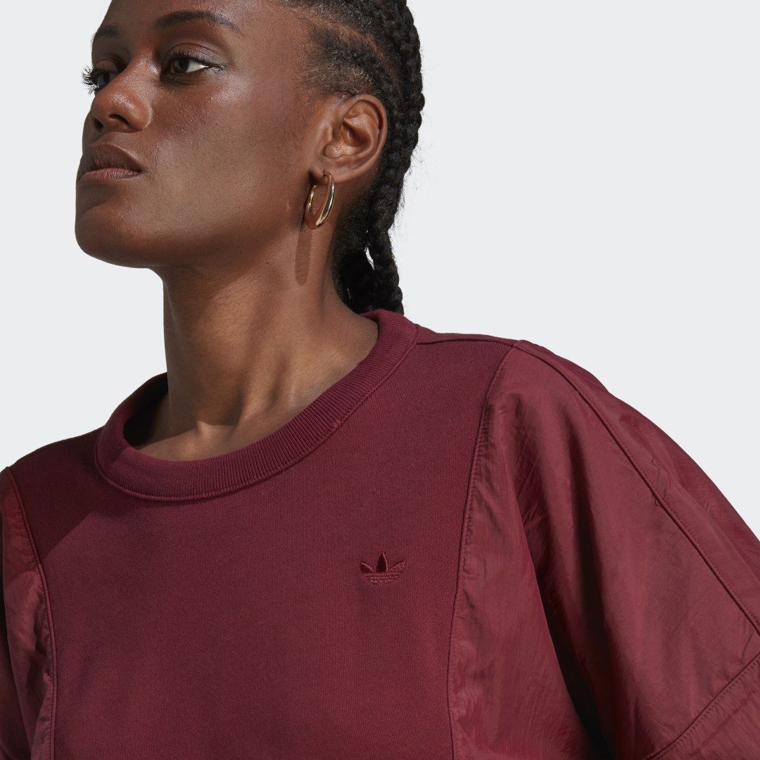 Adidas Originals Premium Essentials Nylon Hybrid Sweater