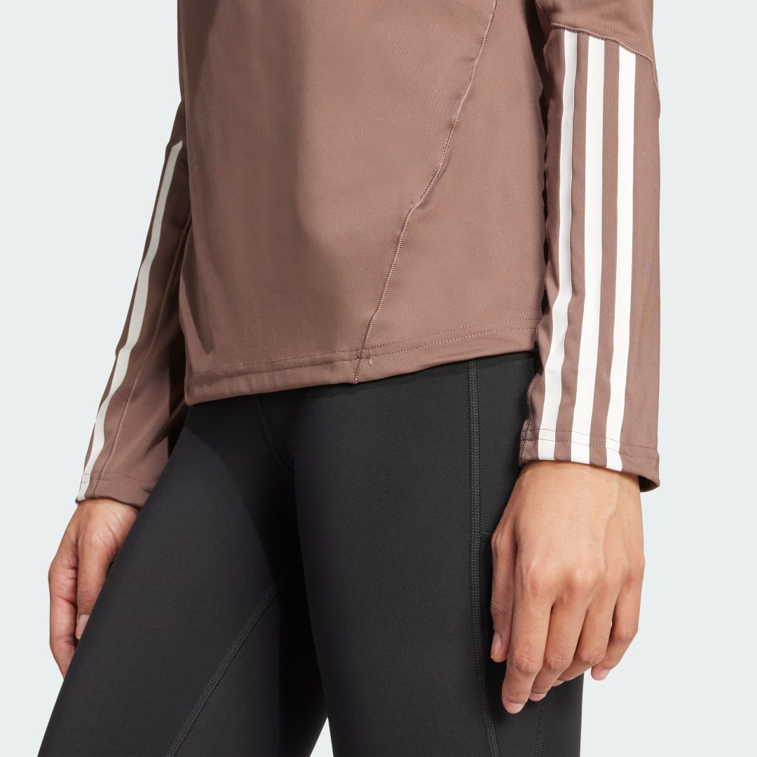 Adidas Hyperglam Training Sportshirt met Korte Rits