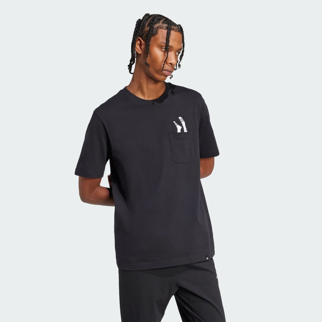 Adidas Lounge Slides Graphic Pocket T-shirt