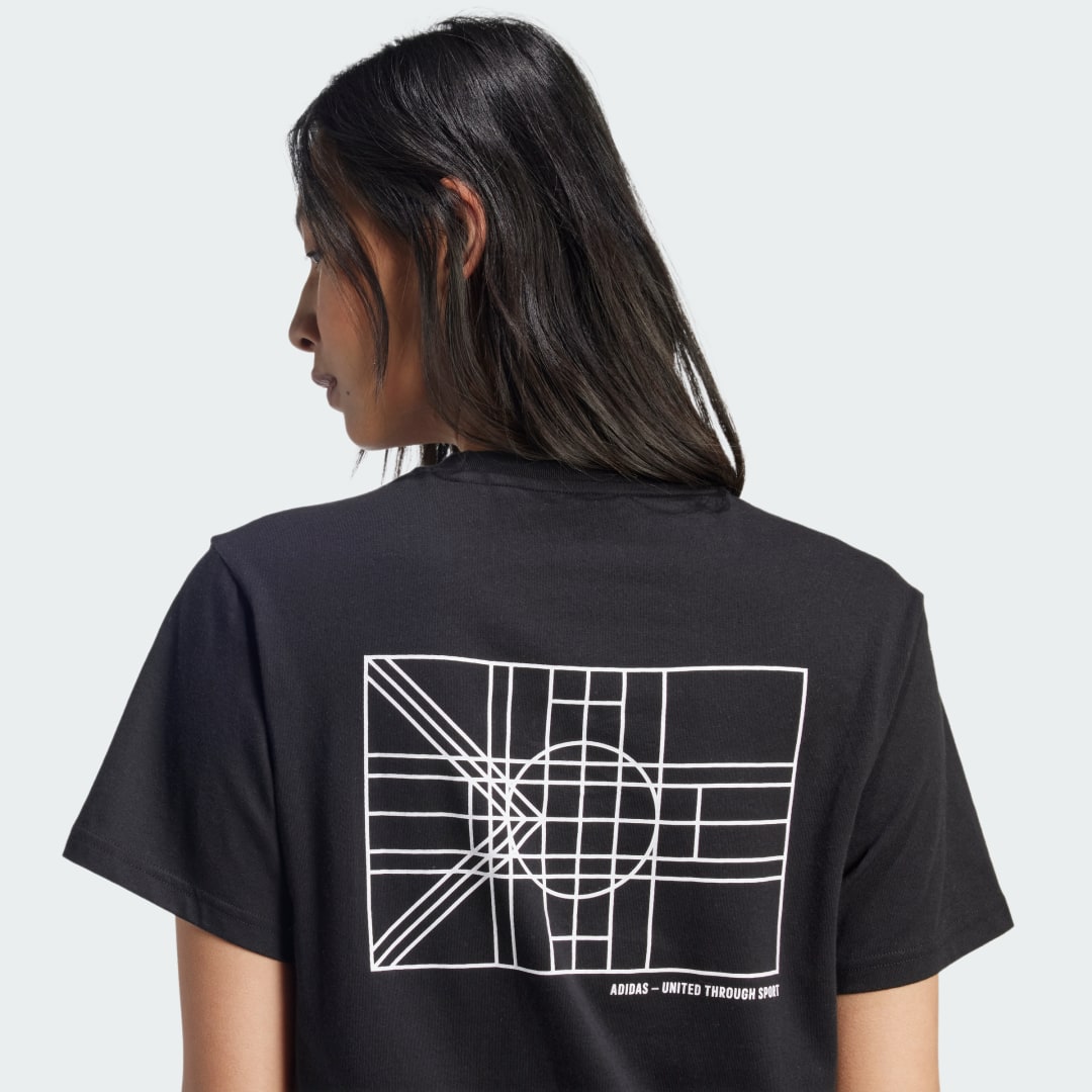 

adidas Playera House of Tiro Nations Estampada Mujer, Negro