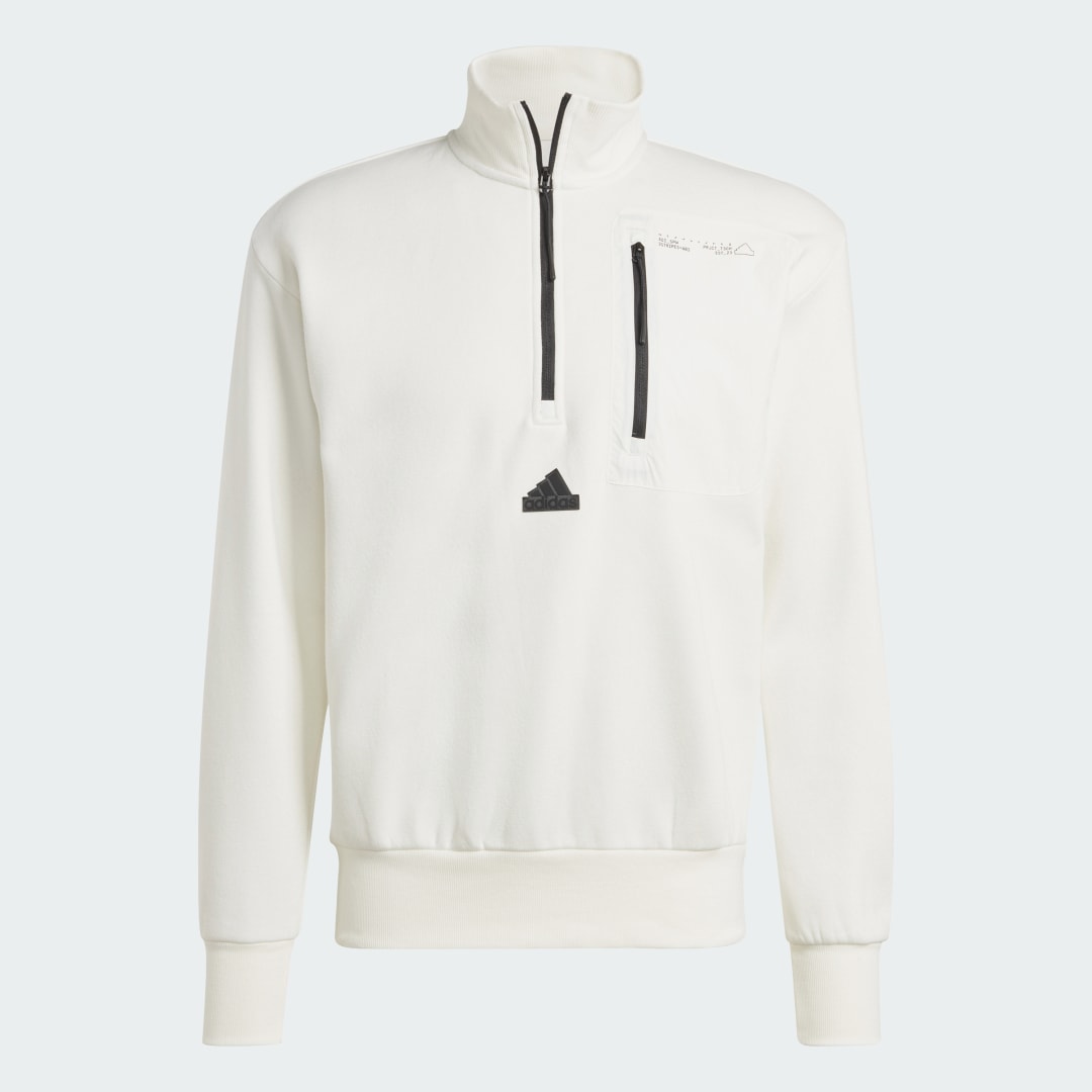 Adidas City Escape Fleece Sweatshirt met Halflange Rits