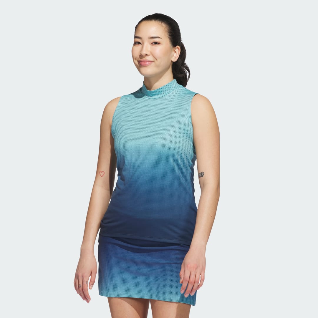 Adidas Ultimate365 Gradient Mouwloze Mock Neck Top