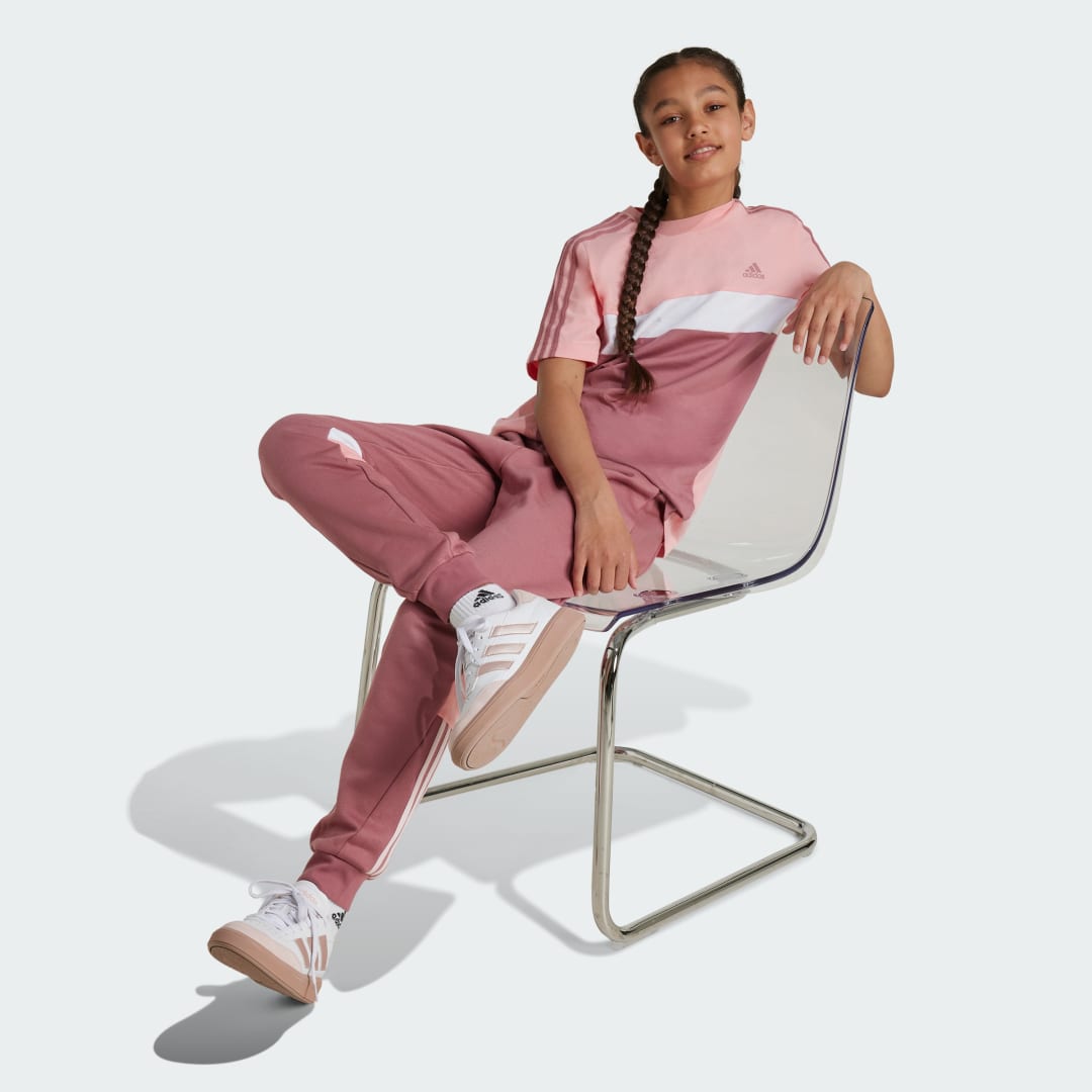 Adidas Tiberio 3-Stripes Colorblock Fleece Broek Kids