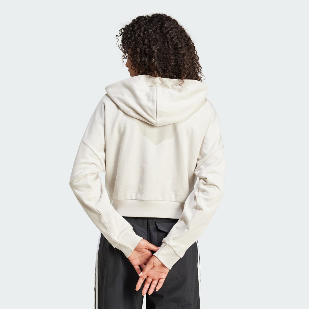 Adidas Essentials 3-Stripes French Terry Hoodie met Korte Rits