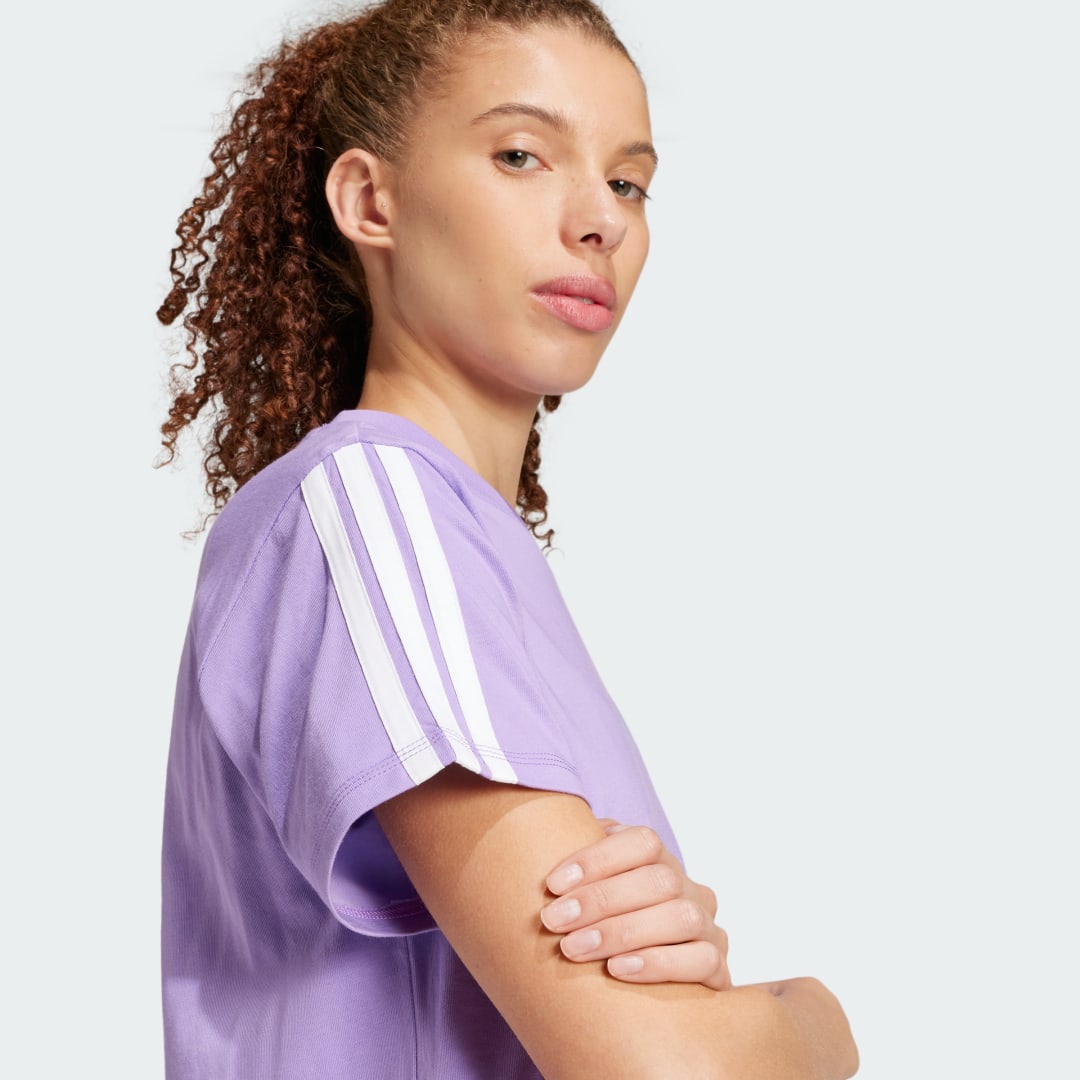 Adidas Essentials 3-Stripes Katoenen T-shirt