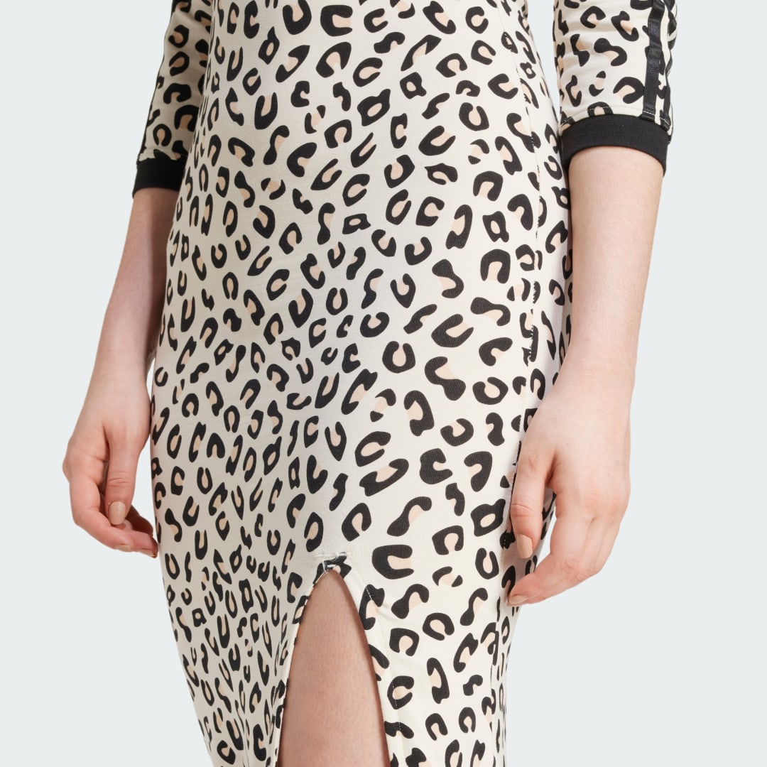 Adidas Leopard 3-Stripes Maxi Jurk