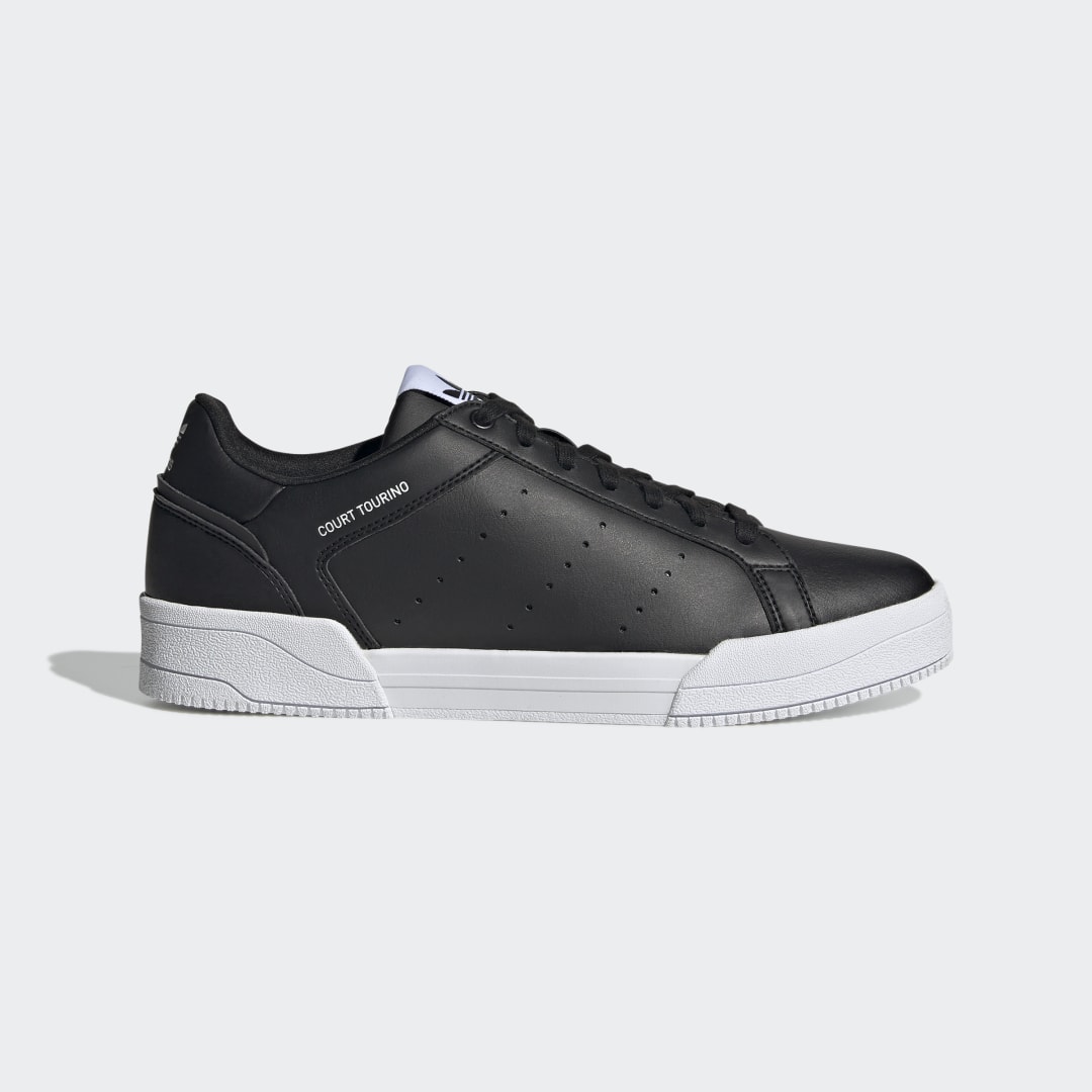 Adidas Court Tourino herensneaker zwart en wit
