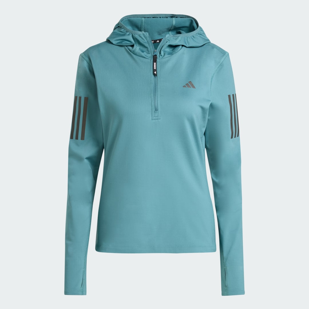 Adidas Own The Run Winterized Hoodie Met Halve Rits