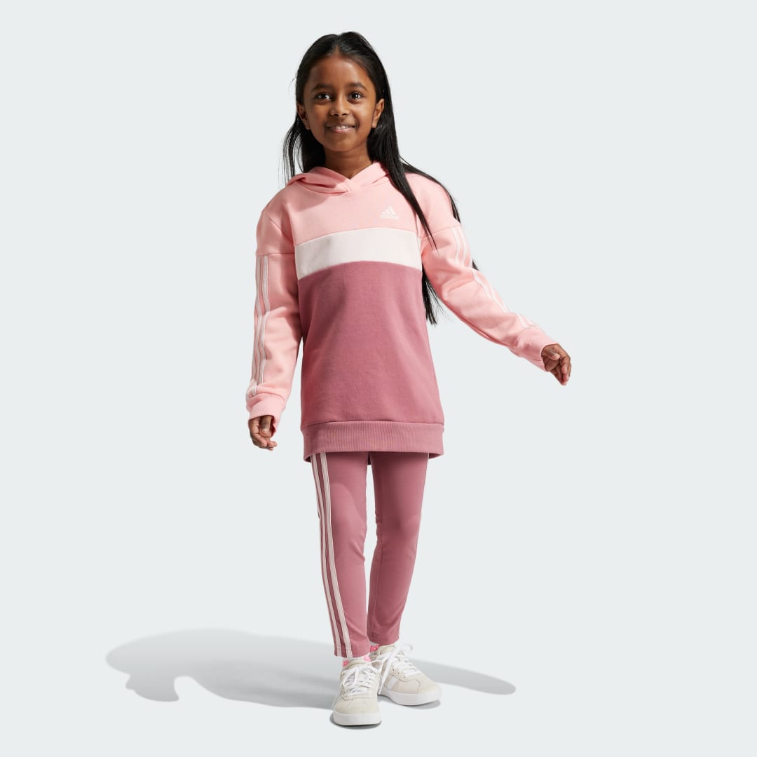 Image of Tuta Tiberio 3-Stripes Colorblock Fleece Leggings Kids cod002