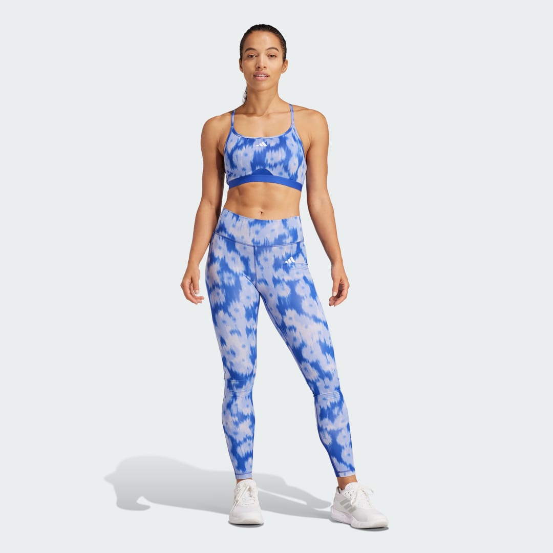 Adidas Optime Essentials Allover Print Flower Tie-Dye Legging