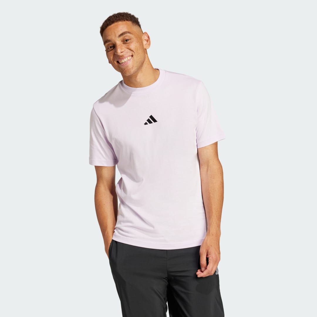 Adidas Sportswear T-shirt met labelstitching en ronde hals
