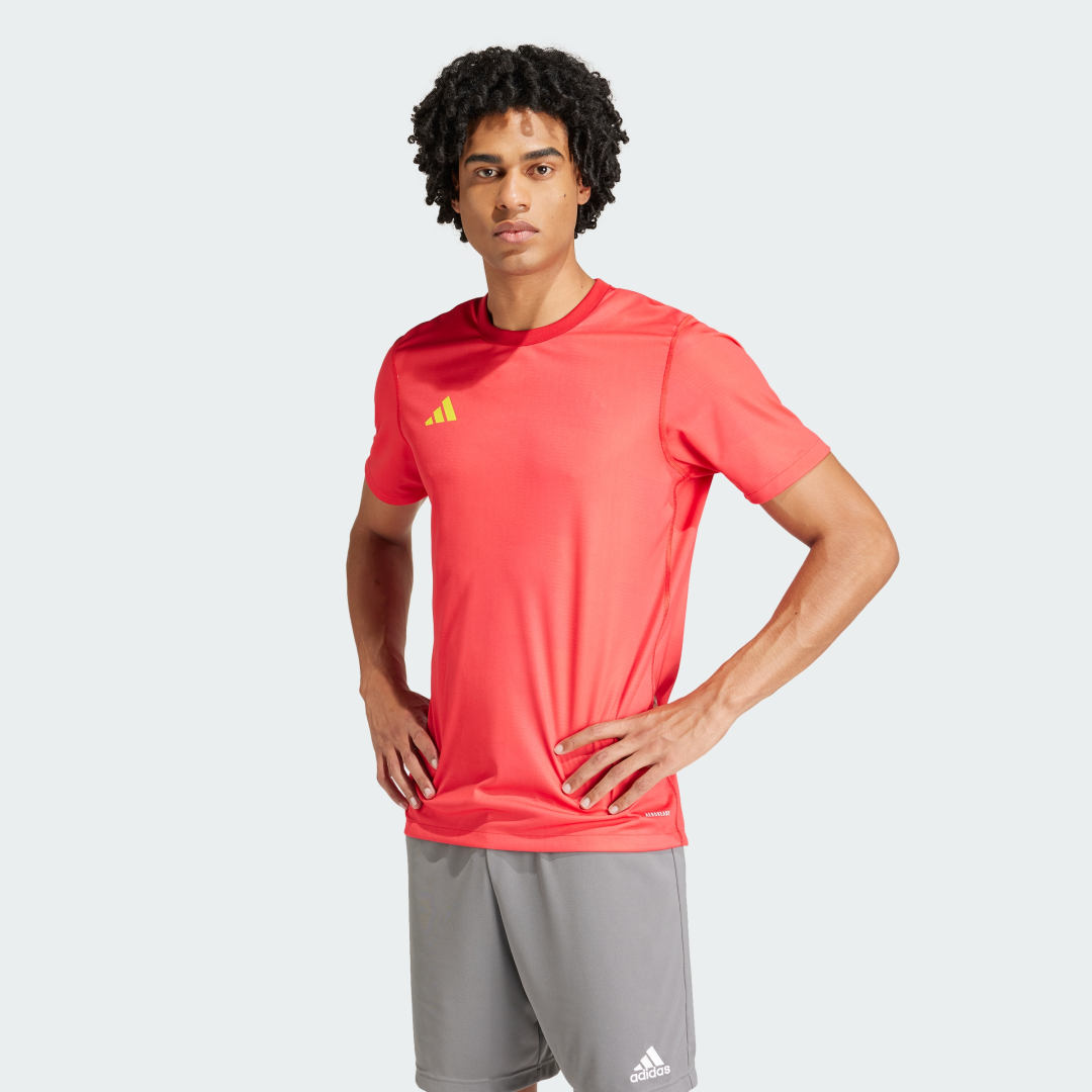 

adidas Camiseta Doble Vista 24 Hombre, Team power rojo 2/team amarillo